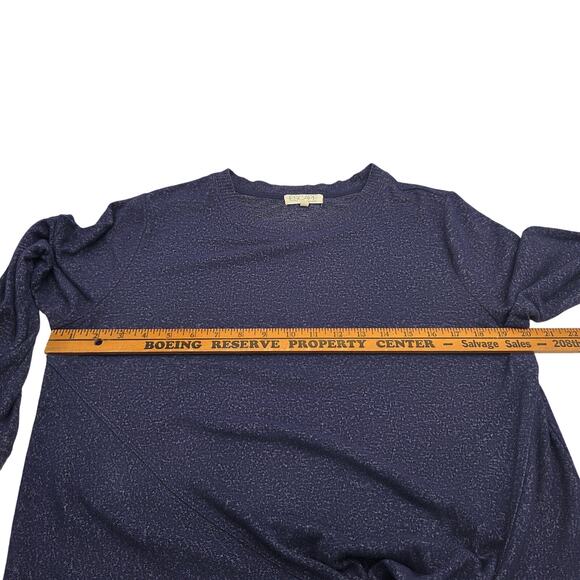 Escape Ruched Front Twist Sweater Purple Women's Size M - Picture 6 of 7